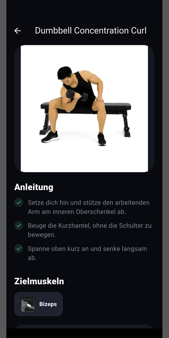 FlexSet Übungsanleitung auf iPhone