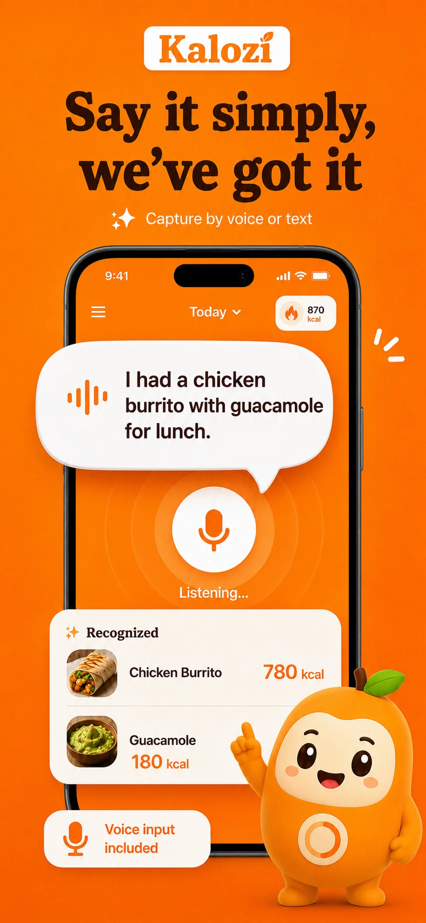 Kalozí voice meal logging